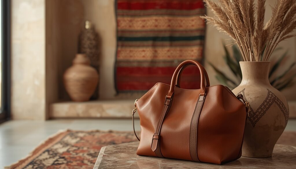 ensemble de créations d'artisanat marocainne